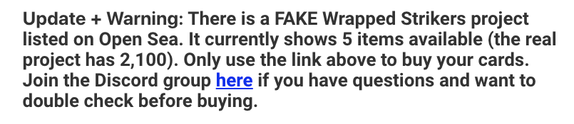 Fake Opensea Collection Warning