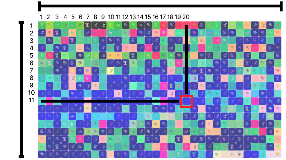 CryptoArte Specific Row And Column