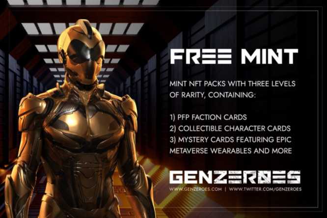 NFT-Powered Sci-Fi Content Series GenZeroes to Mint 9,000 NFT Card Packs