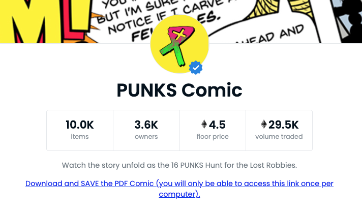 PUNKS Comic NFT 
