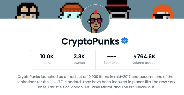 CryptoPunks Floor Price