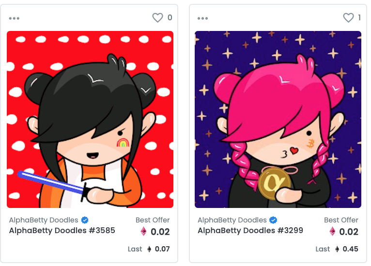 AlphaBetty Purchases 