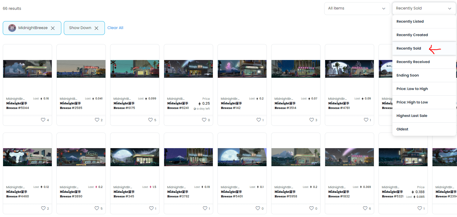 Opensea Recently Sold 