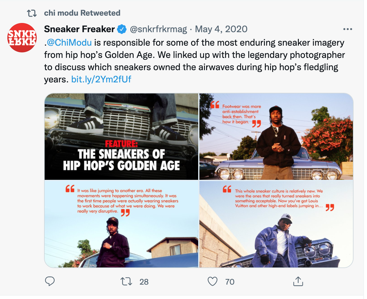 sneaker tweet