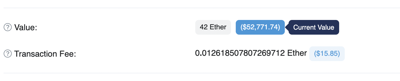 Current Value of NFT Sale 