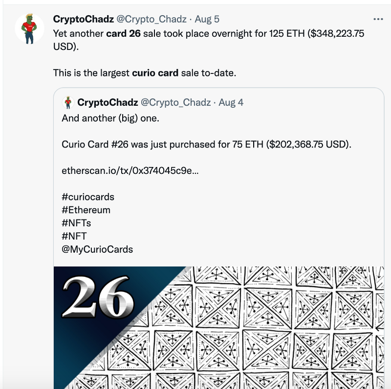 Curio Card Record Sale 