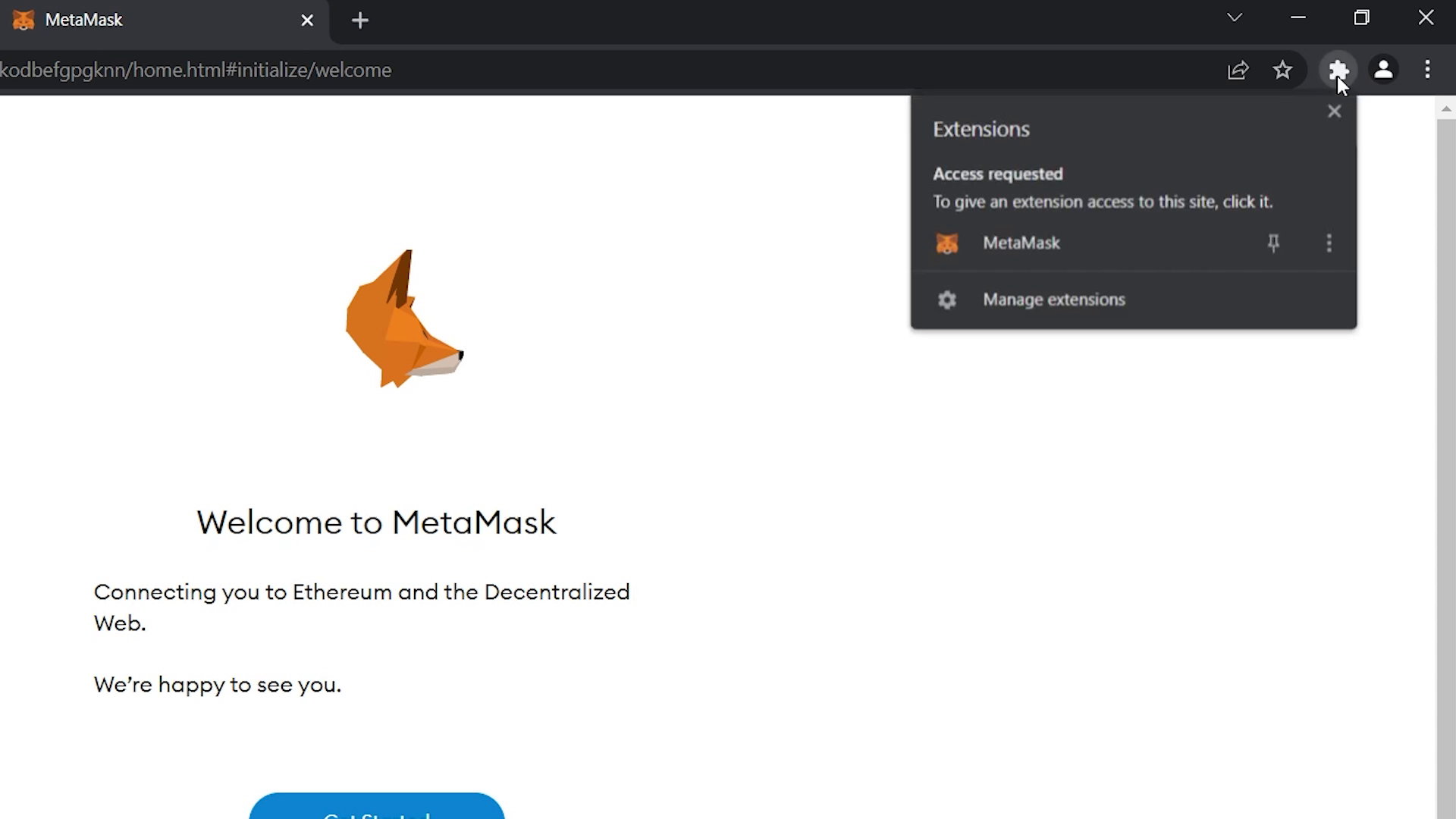 Adding MetaMask To Chrome Extension Toolbar