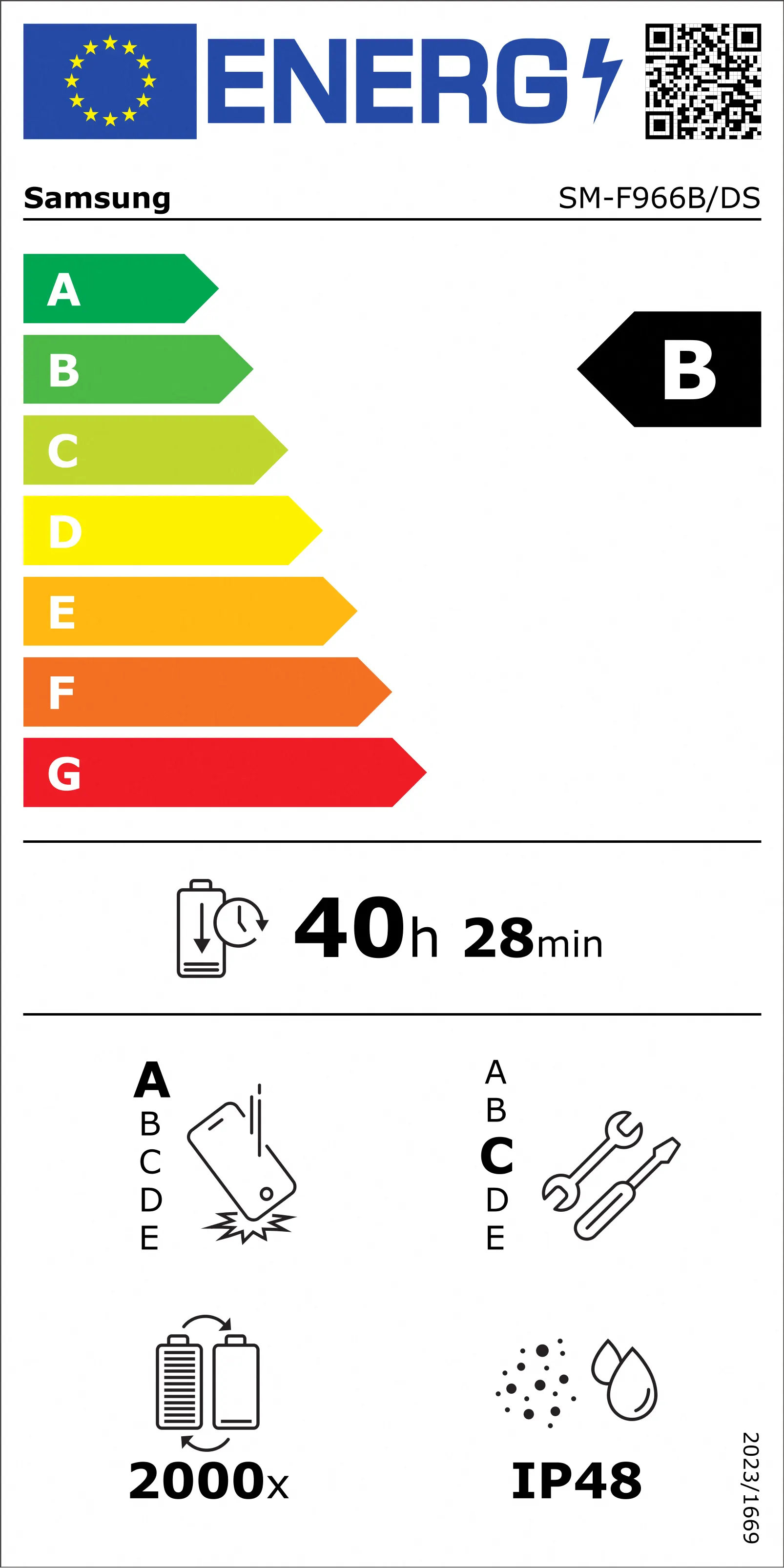 'large energy label'