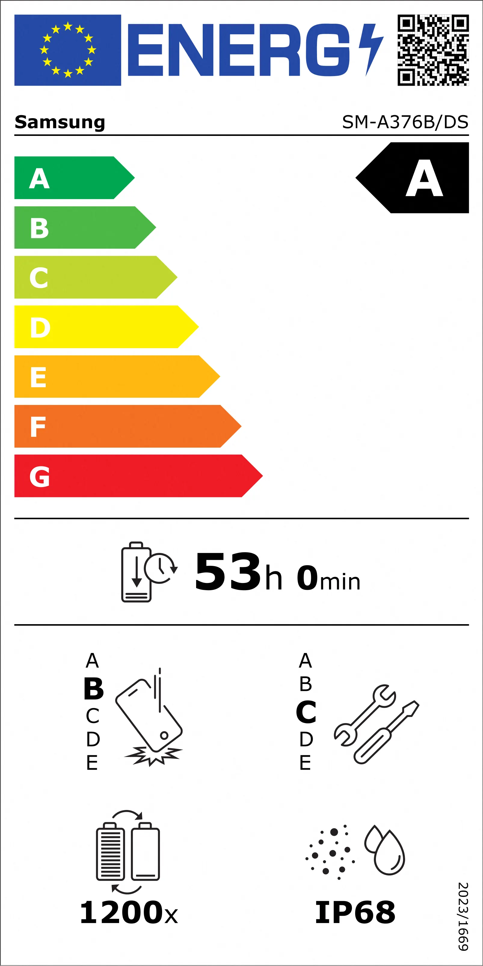 large energy label
