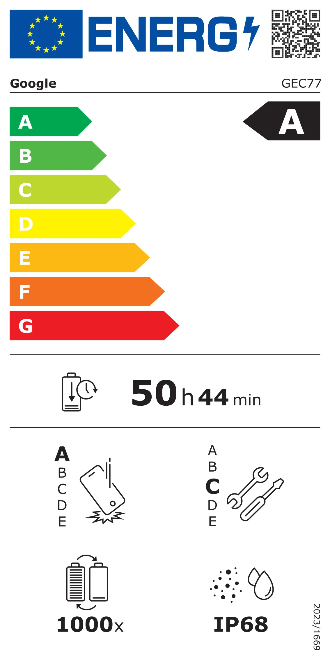 'large energy label'