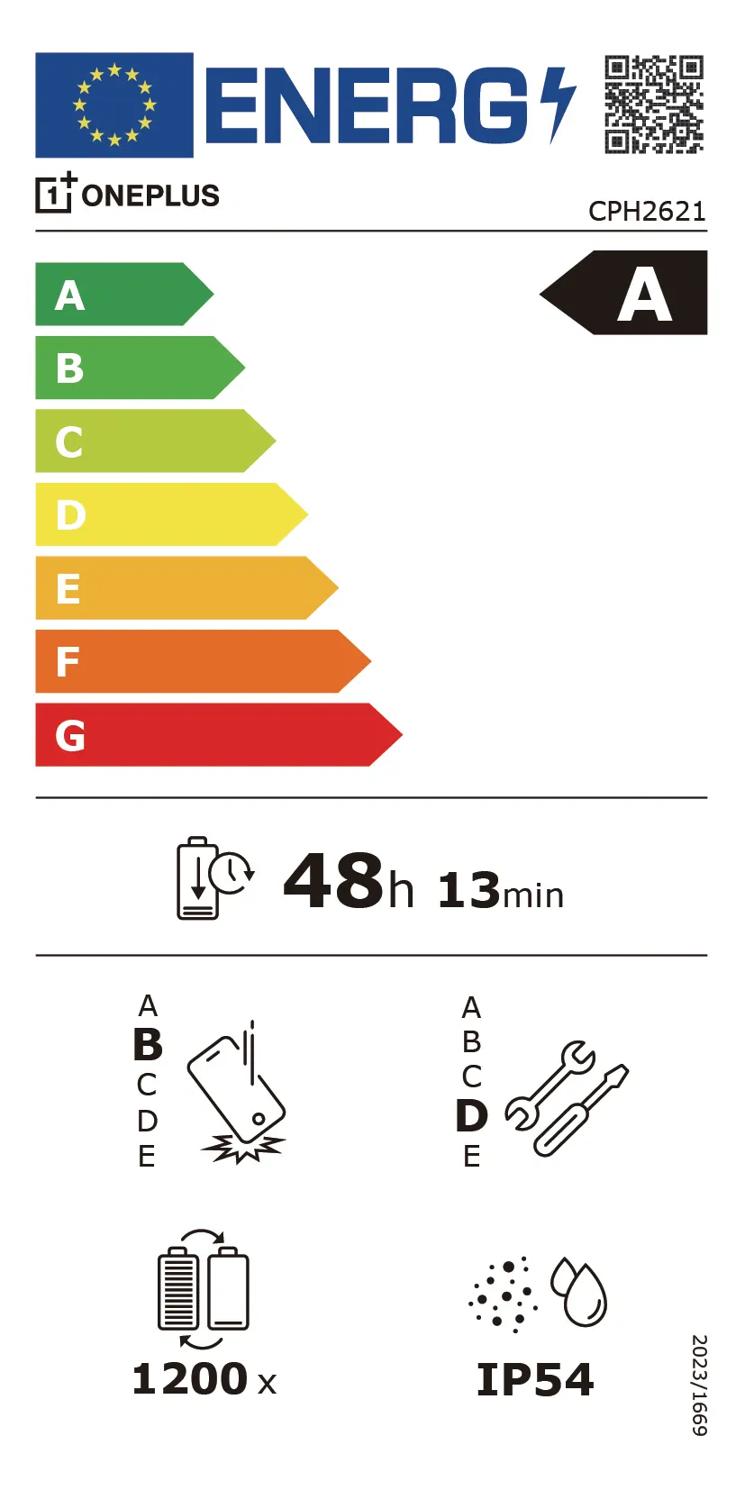 'large energy label'