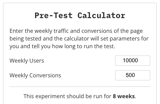 Pre-Test Calculator