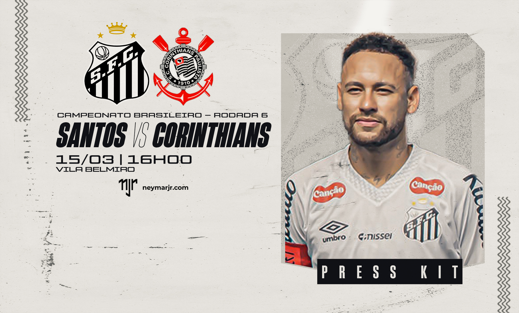 SANTOS FUTEBOL CLUBE バナー Neymar Jr Stats | Santos FC x Deportivo Recoleta | Neymar Jr.