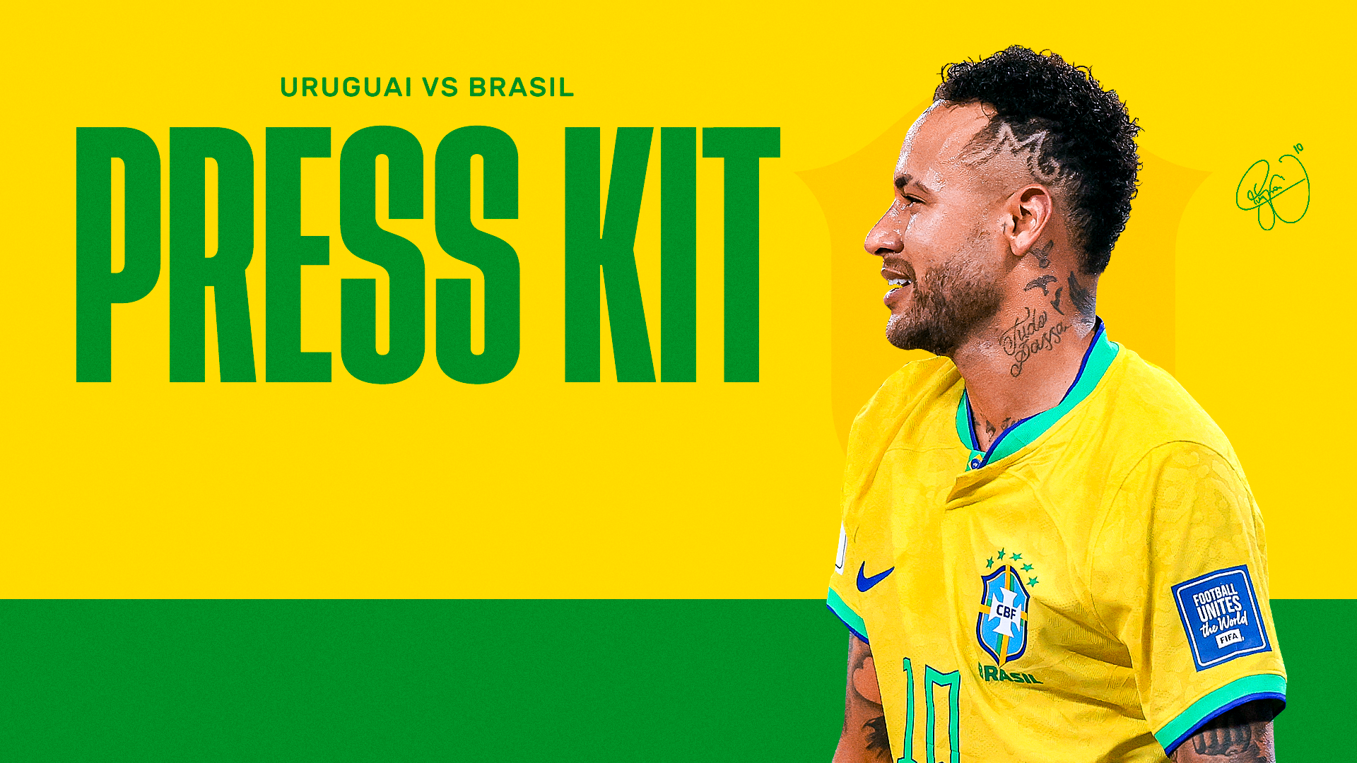 Camiseta De Casa Firmada Por Neymar - Brasil 2018 - Official FIFA