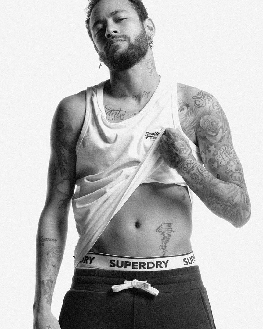 Neymar Jr fonts Superdry organic cotton underwear collection | Neymar Jr.