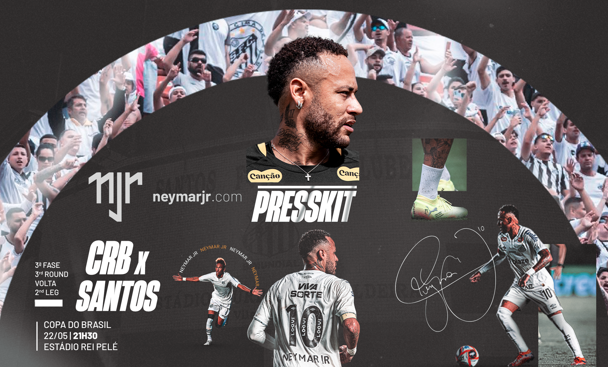 Neymar JR 11 Nike Santos FC Soccer Jersey Classic White