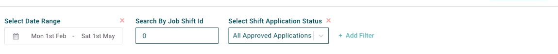 applicants page filters