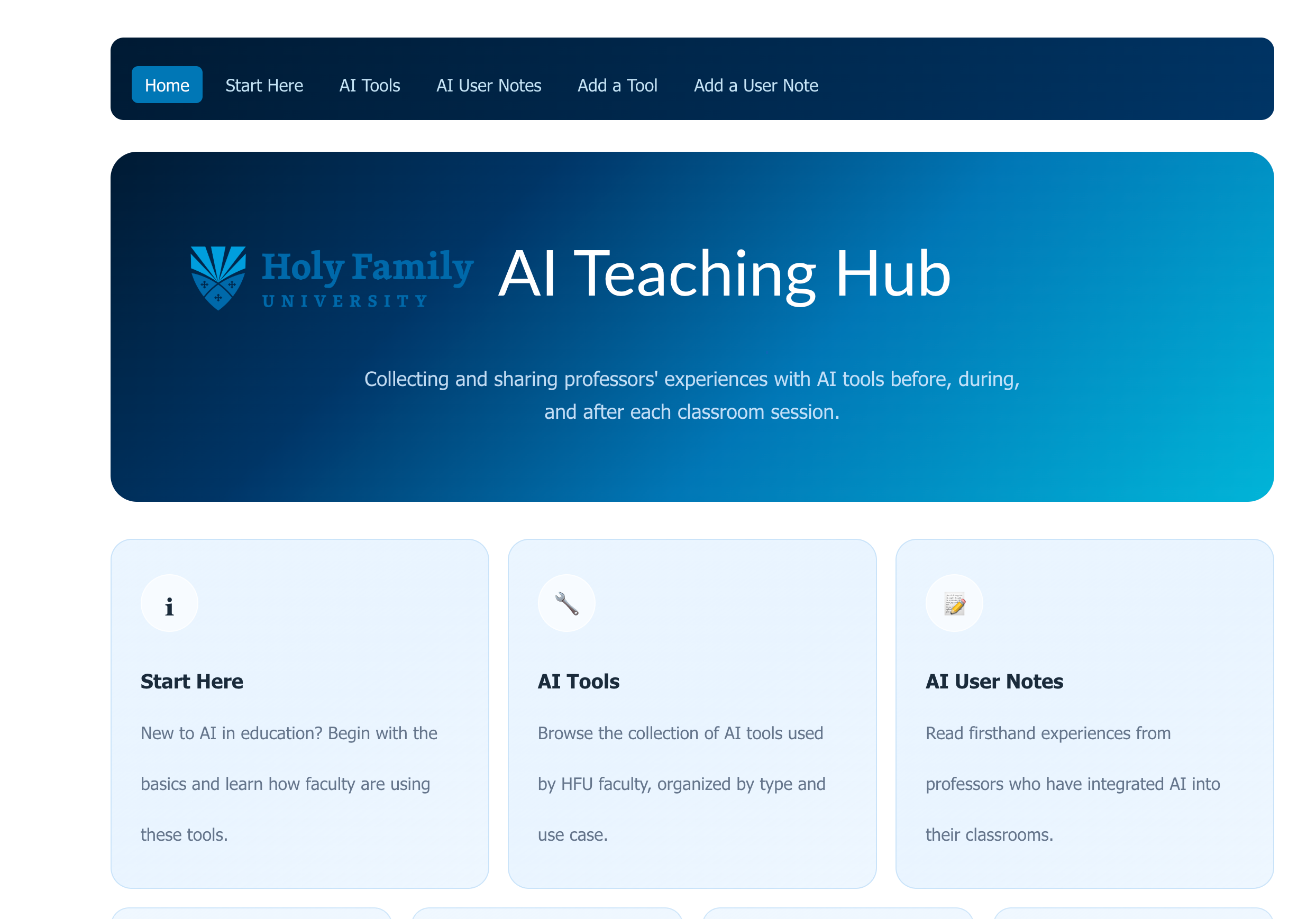 Holy Family AI Teach Hub