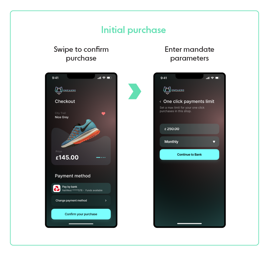 cVRP initial purchase one click payment