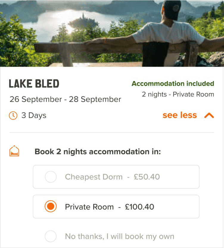 Add accommodation to your trip