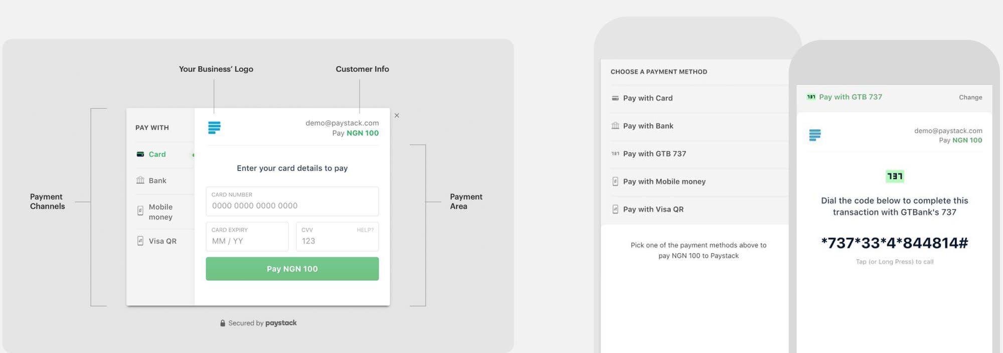 <i>Paystack’s new Checkout on desktop and mobile</i>