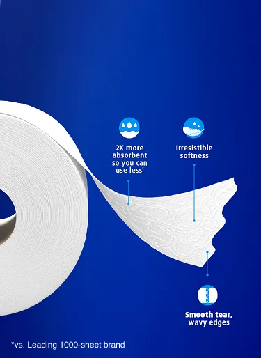 Close up of Ultra Soft Smooth Tear toilet paper roll Close up of Ultra Soft Smooth Tear toilet paper roll