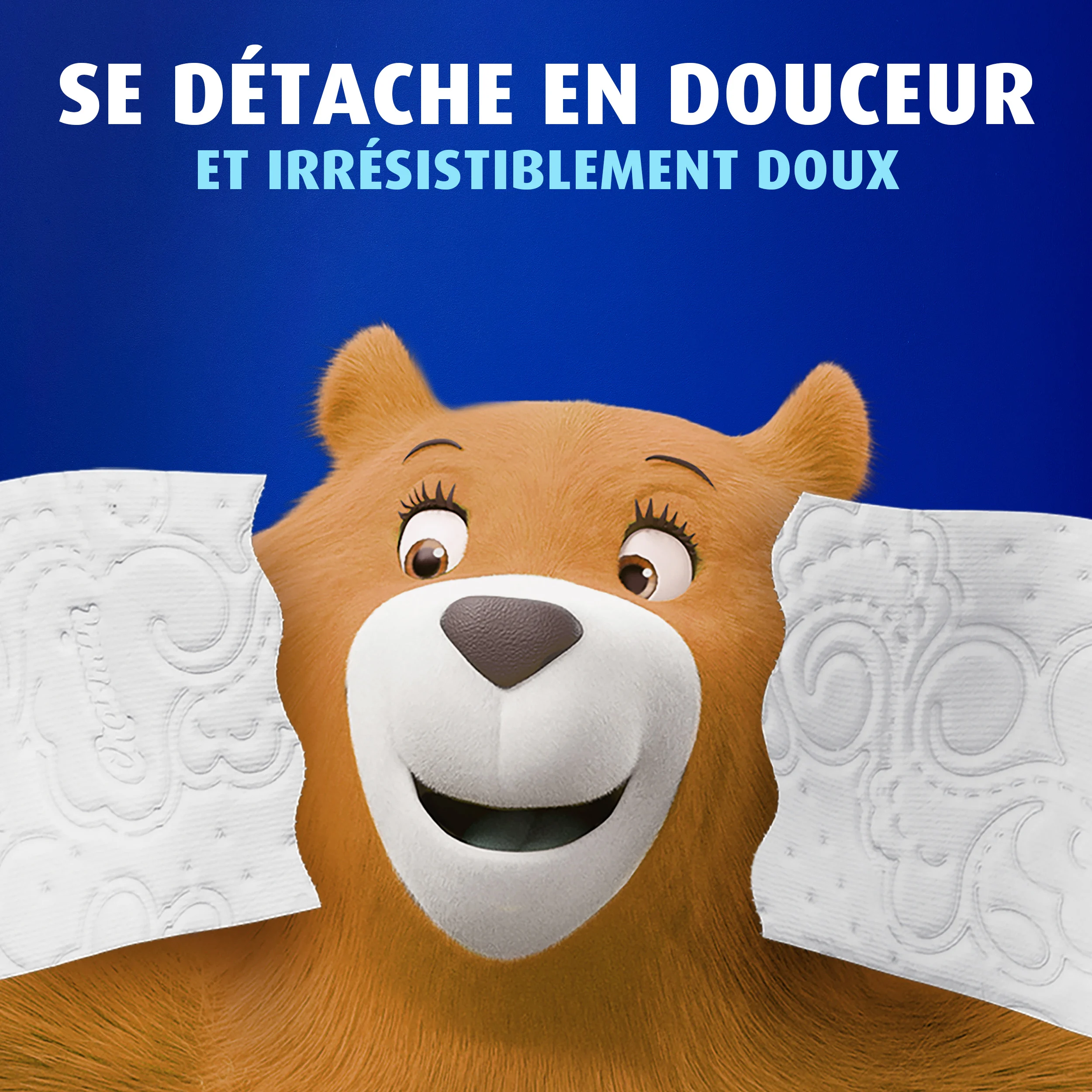 Emballage de rouleaux Méga Ultra Soft à bordure ondulée qui se détache en douceur