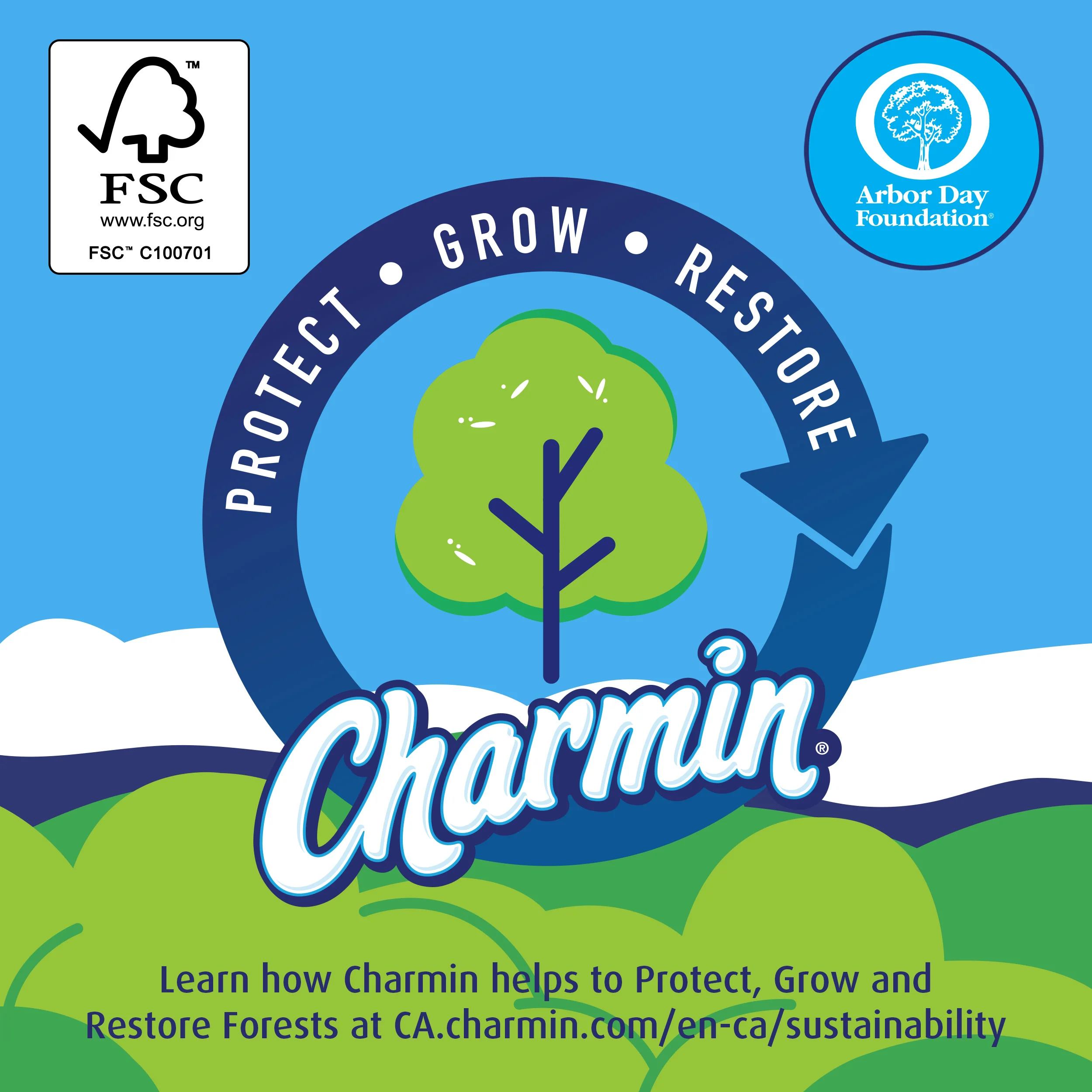 Charmin regrows two trees for every one used