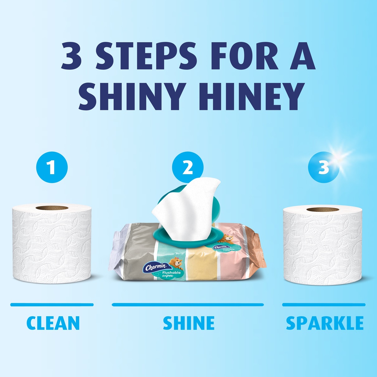 How to use toilet paper with flushable wipes for shiny hiney