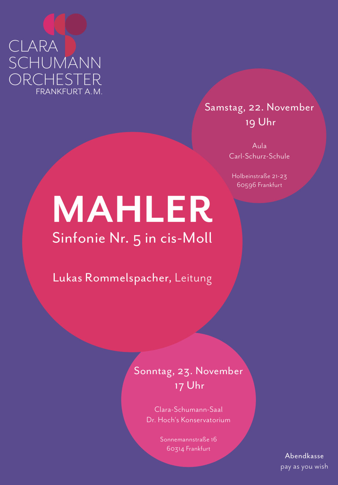 Konzertflyer des CSO Frankfurt