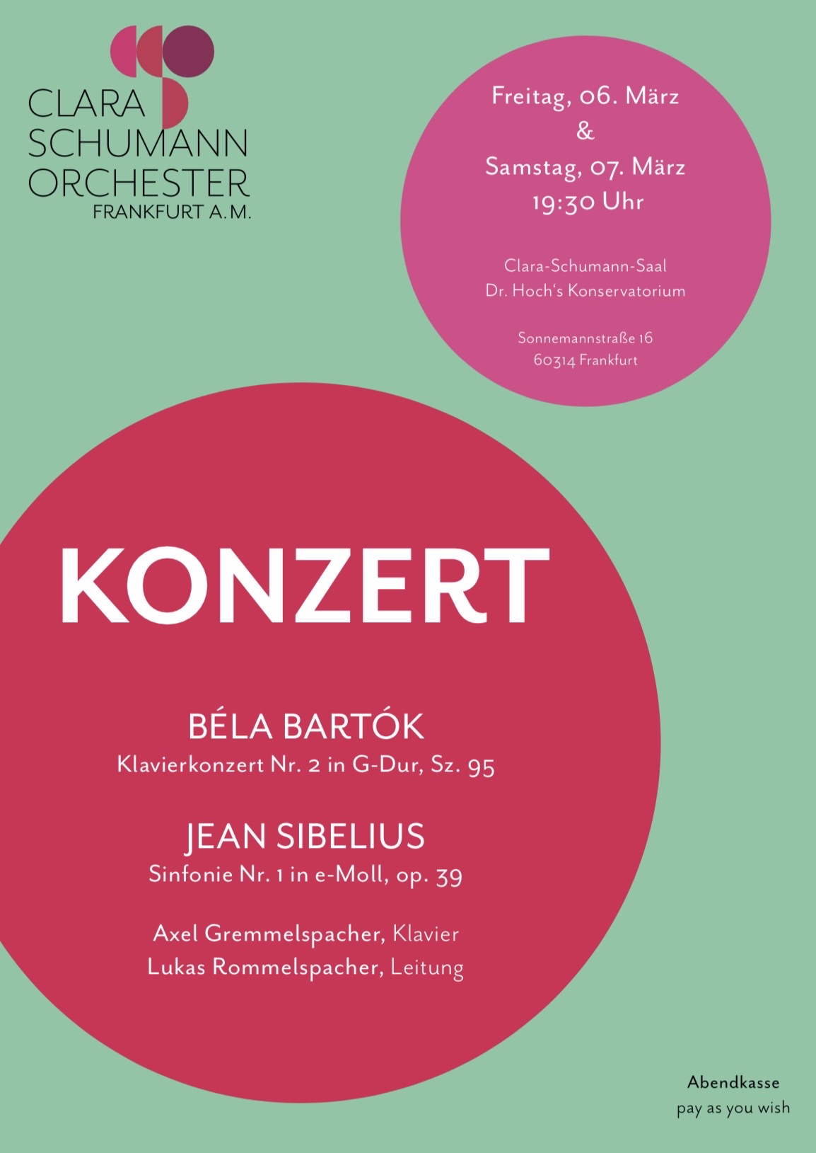 Konzertflyer des CSO Frankfurt