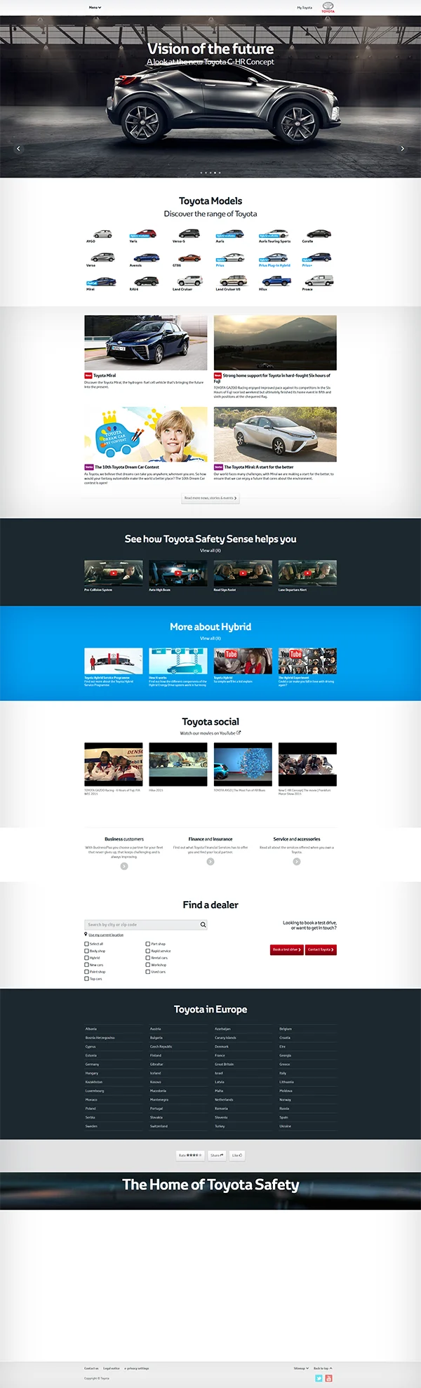 Toyota CMS page template