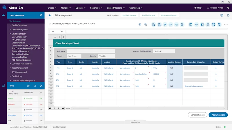 Capgemini Redesign — Unit Based SIT
