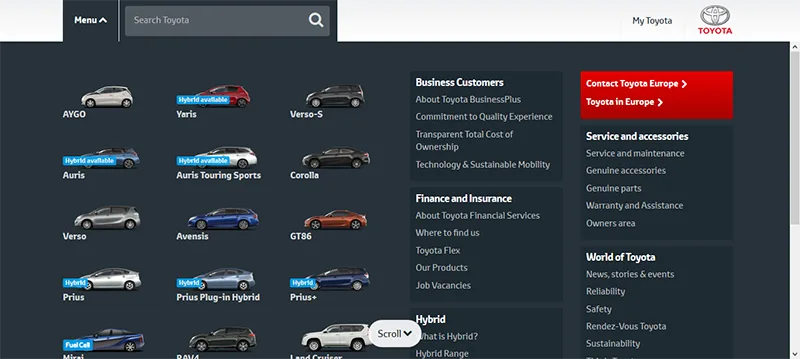 Toyota CMS overlay component