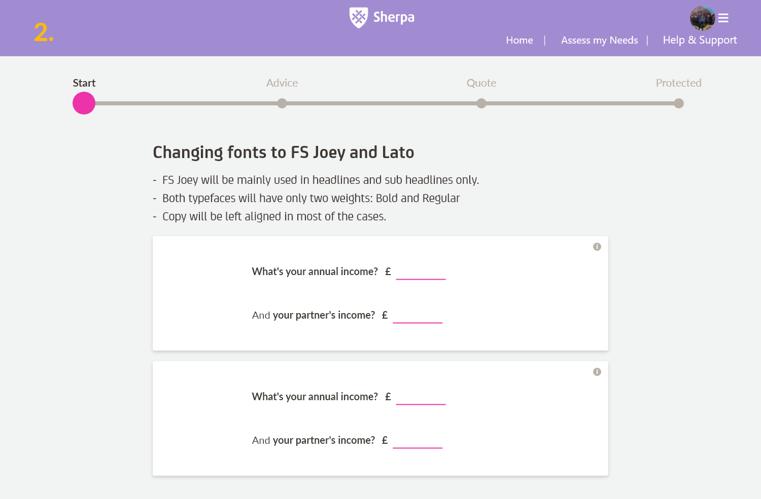Sherpa β Redesigned Flow Page 64