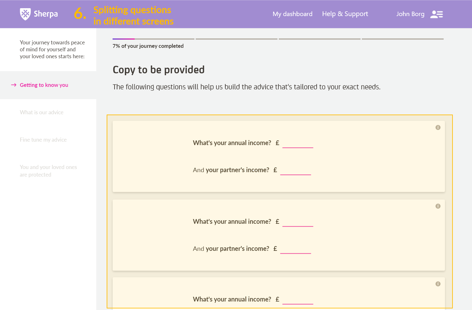 Sherpa β Redesigned Flow Page 69