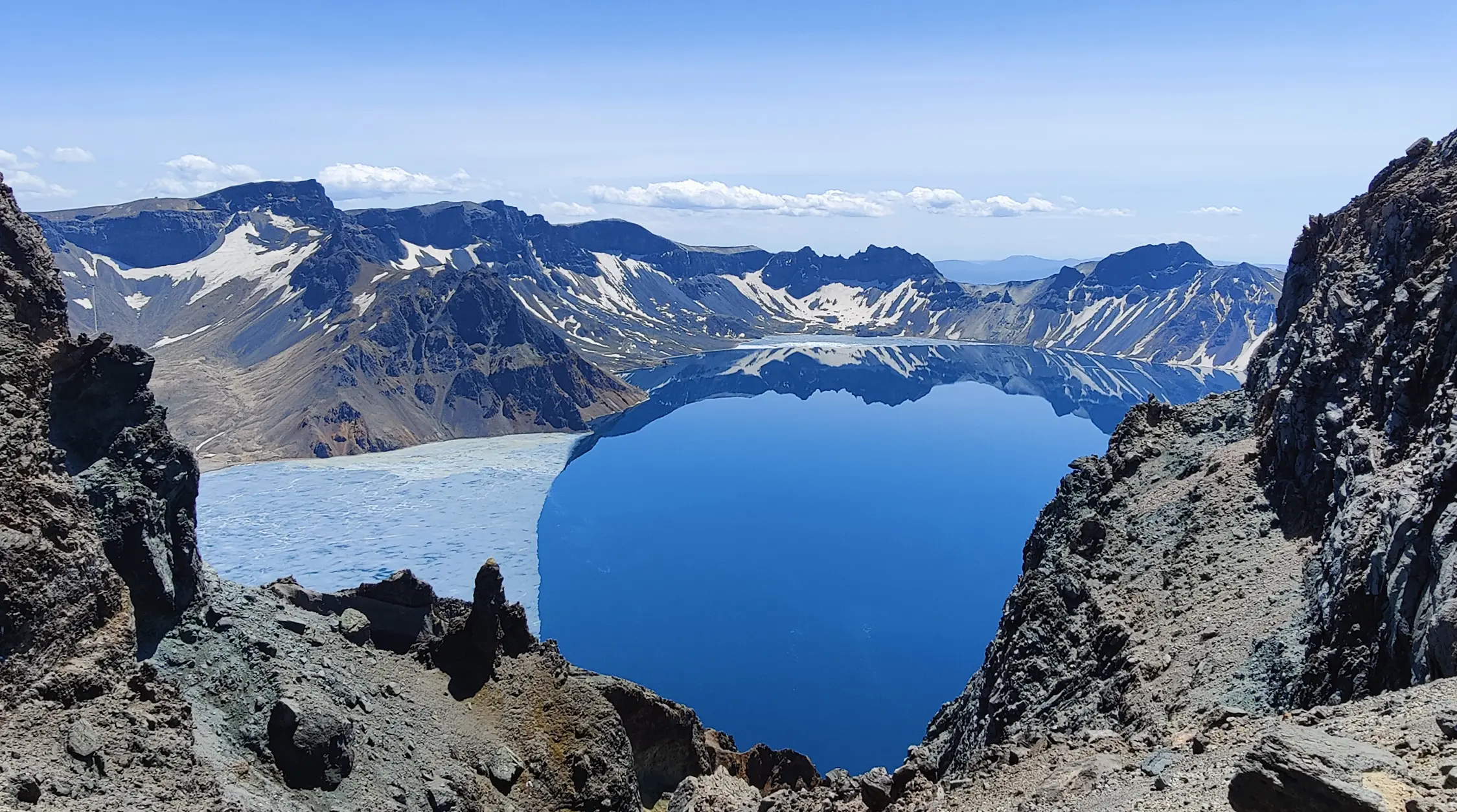 Mt. Paektu seen from China