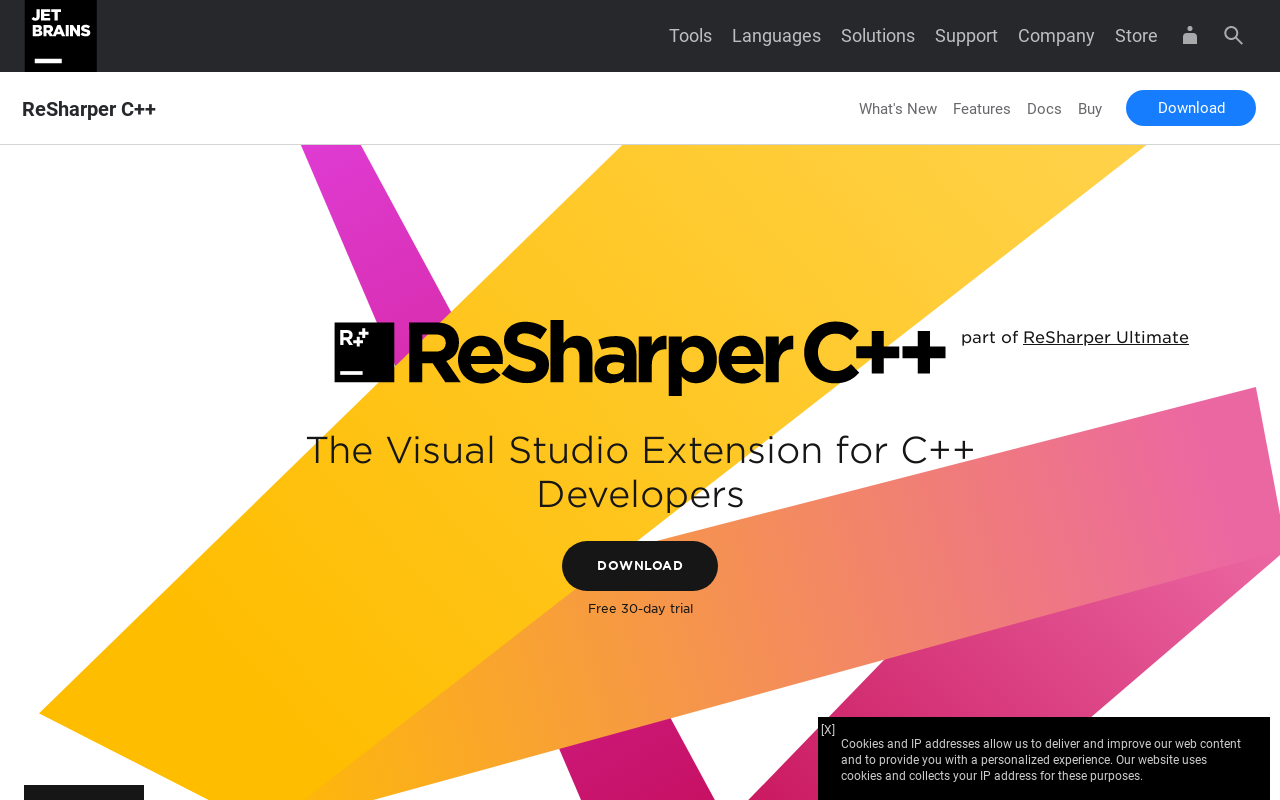 Product screenshot of ReSharper C++
