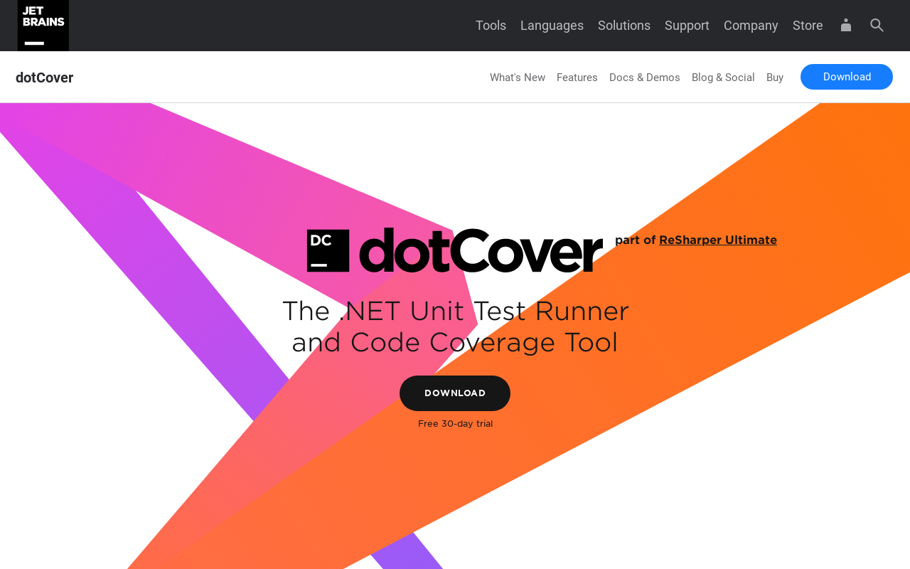 Product screenshot of dotCover