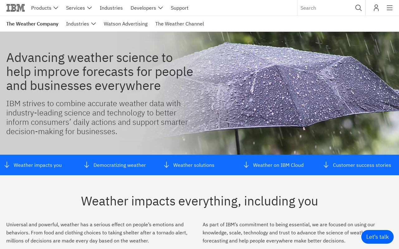 Product screenshot of IBM Weather