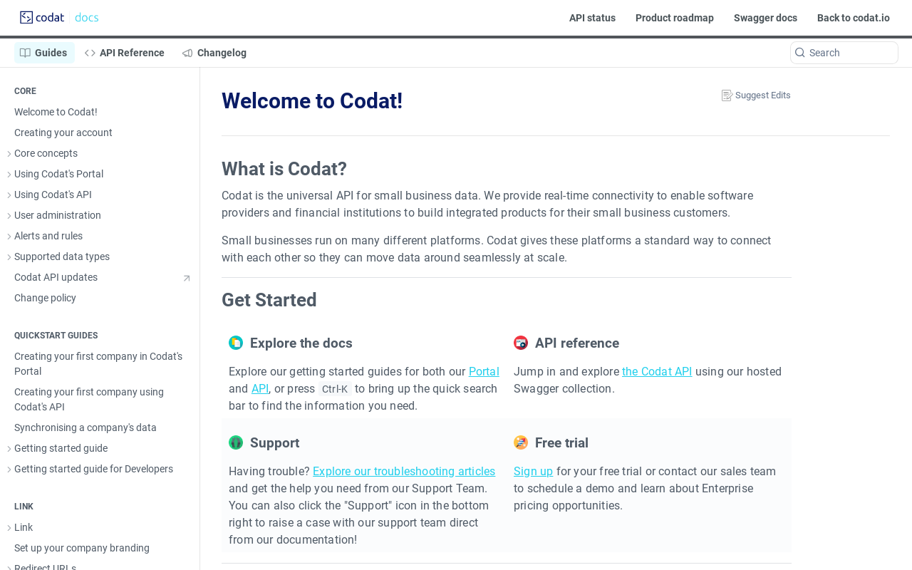 Product screenshot of Codat
