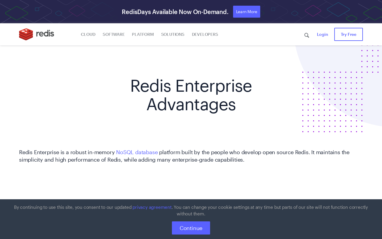 Product screenshot of Redis Enterprise
