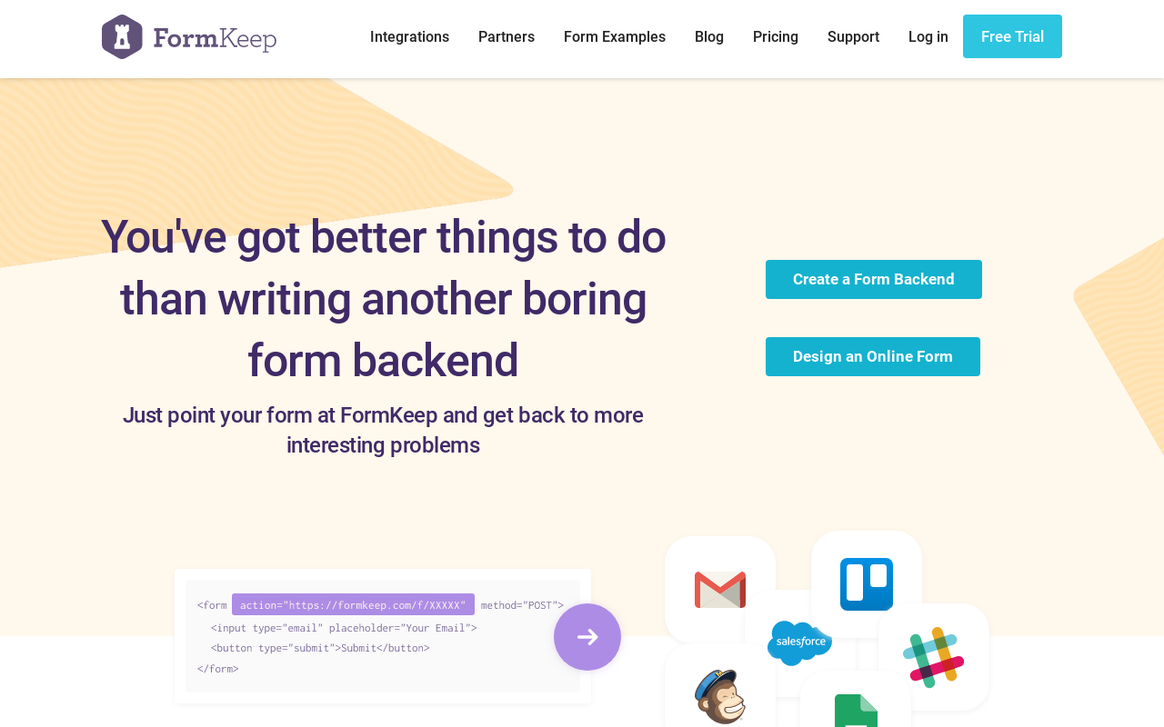 Product screenshot of FormKeep
