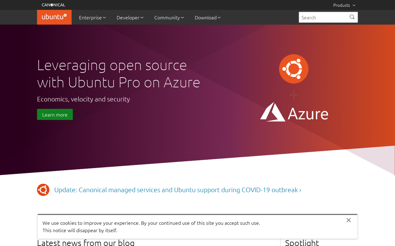 Product screenshot of Ubuntu