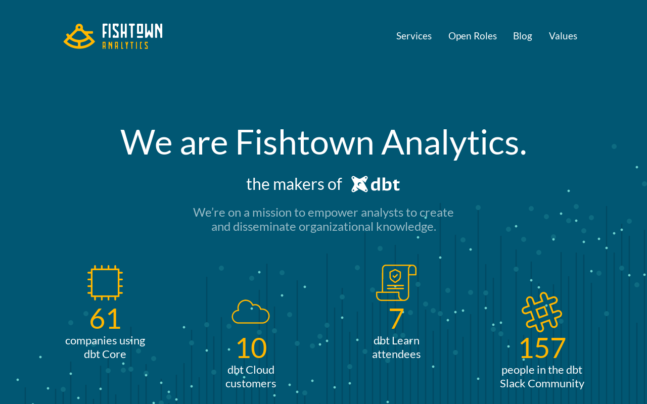 Product screenshot of Fishtown Analytics