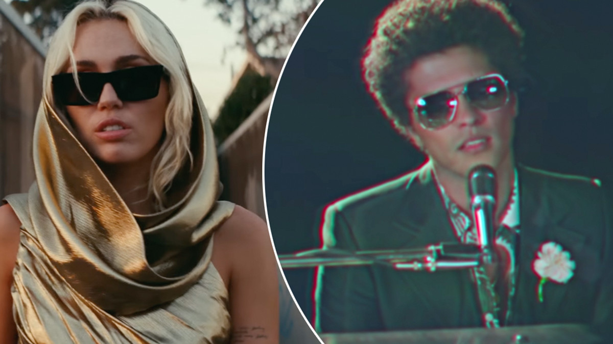 Article header Miley Cyrus en Bruno Mars