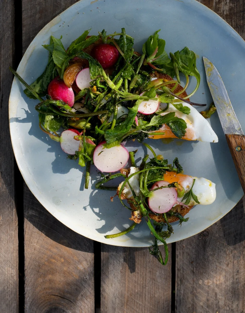 Wild Hop Shoots & Linden Leaves Egg Sandwich 