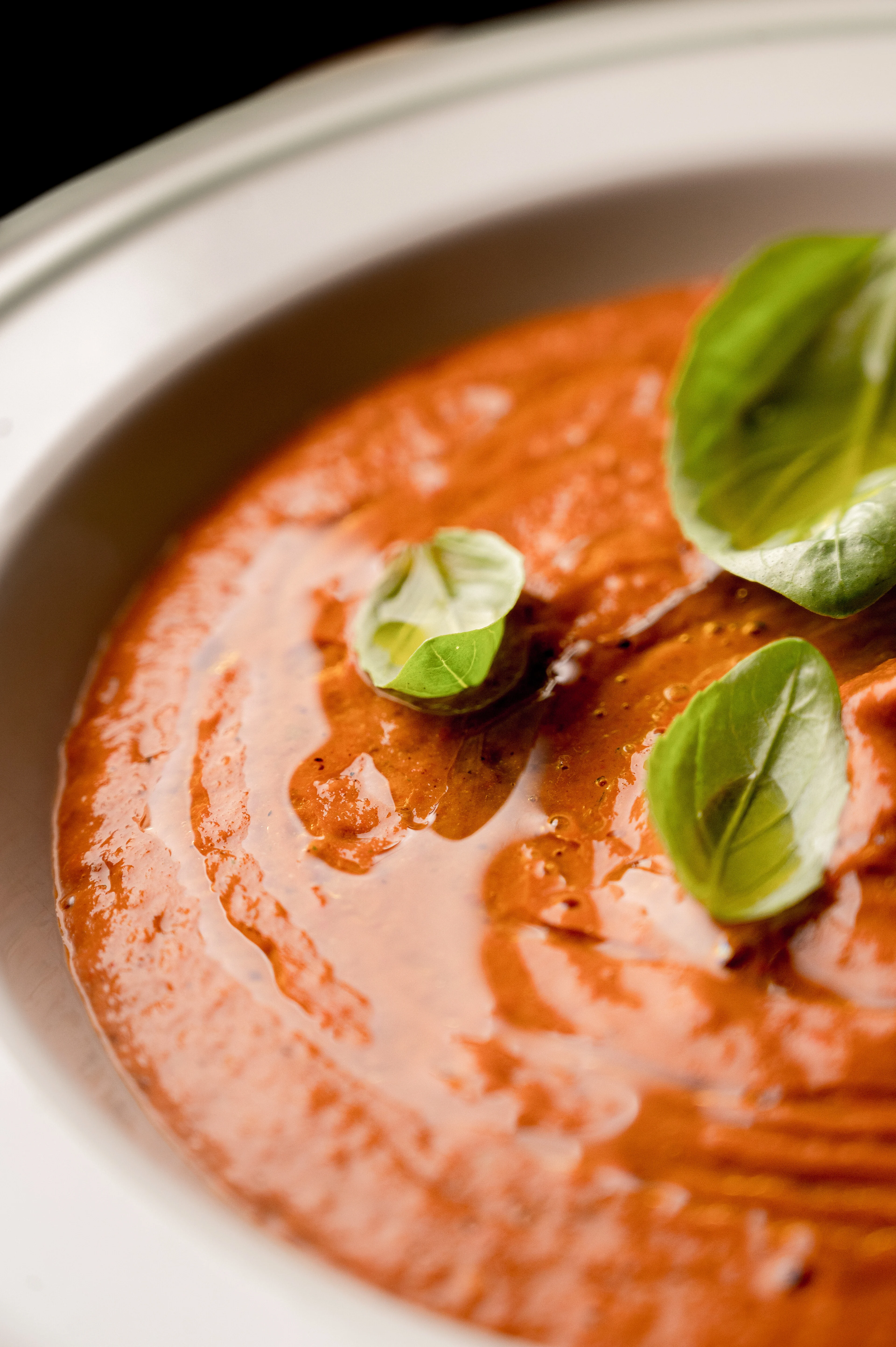 Roasted Tomato & Basil Gazpacho