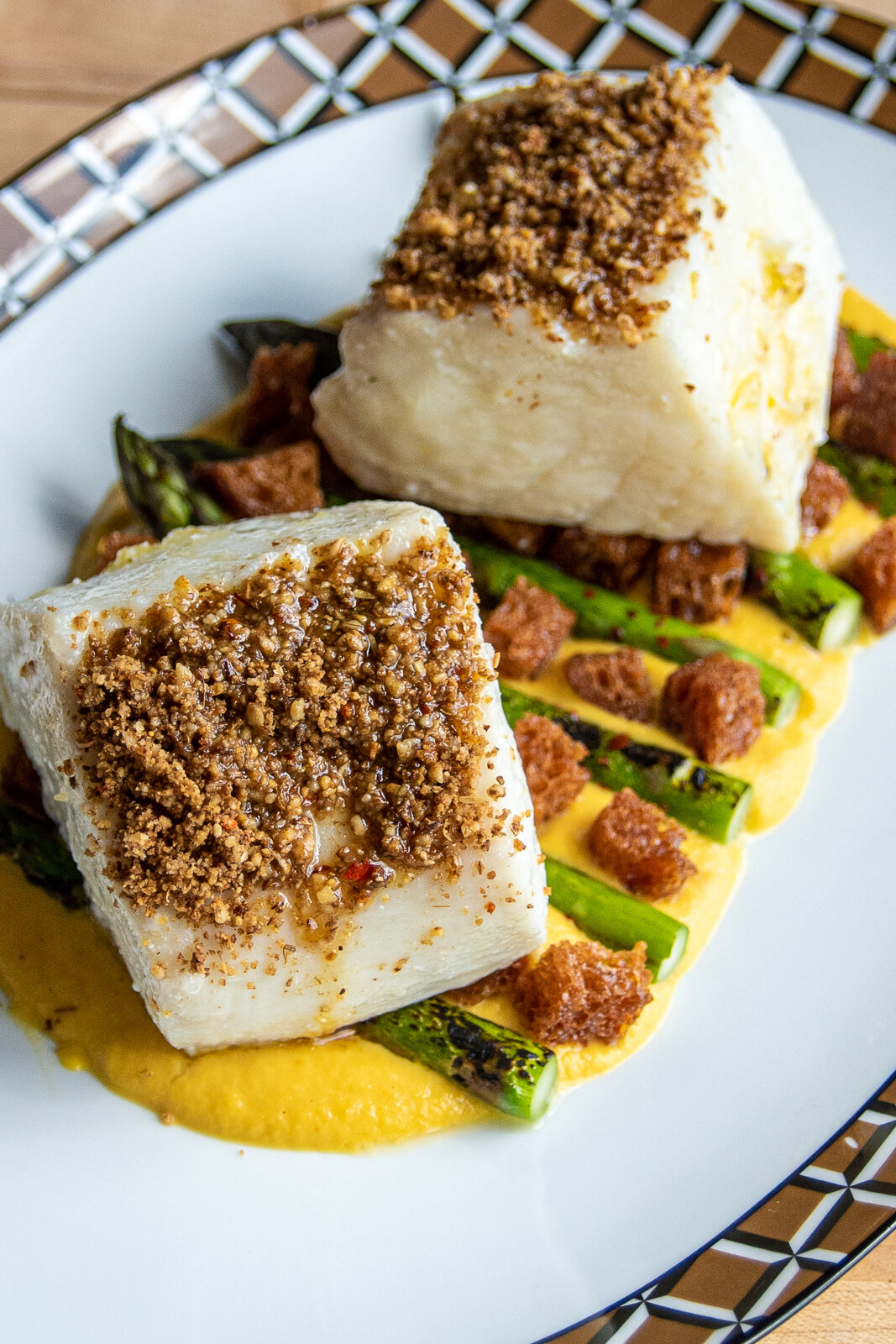 Halibut, Saffron & Asparagus