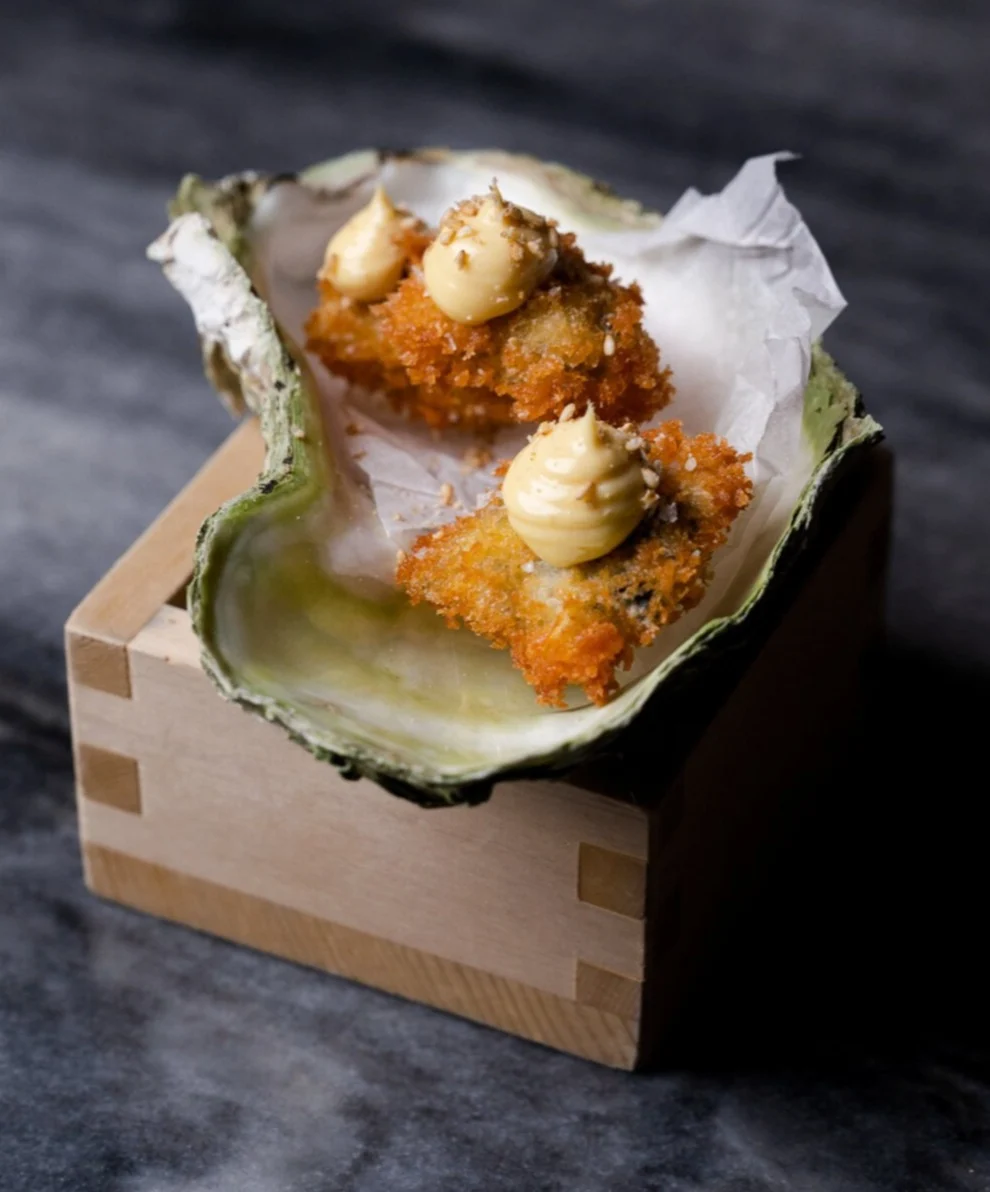 Fried Oysters with Sesame Mayo